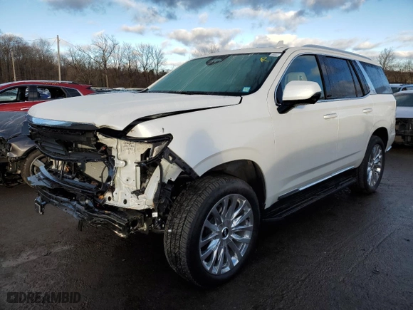 2024 Cadillac Escalade 4WD Premium Luxury with VIN 1GYS4BKL1RR360705, listed as a Copart auction lot 85241514 with 2,615 mi miles and Salvage Title. Bid and sale history available at carsss.com. Image 1.