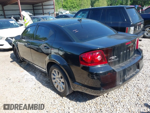 2014 Dodge Avenger SE with VIN 1C3CDZAB9EN173407, listed as a IAAI auction lot 42058578 with 197,205 mi miles and . Bid and sale history available at DreamBid. Image 3.