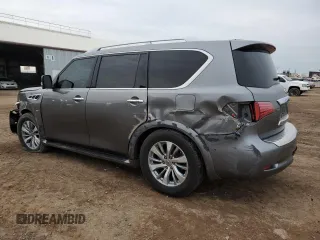 2015 Infiniti QX80 with VIN JN8AZ2NF9F9570736, listed as a Copart auction lot 82087543 with 130,009 mi miles. Bid and sale history available at carsss.com. Image 2.