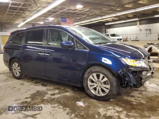 2016 Honda Odyssey EX-L with VIN 5FNRL5H64GB116298, listed as a Copart auction lot 81969004 with 54,319 mi miles and Salvage Title. Bid and sale history available at DreamBid. Image 4.
