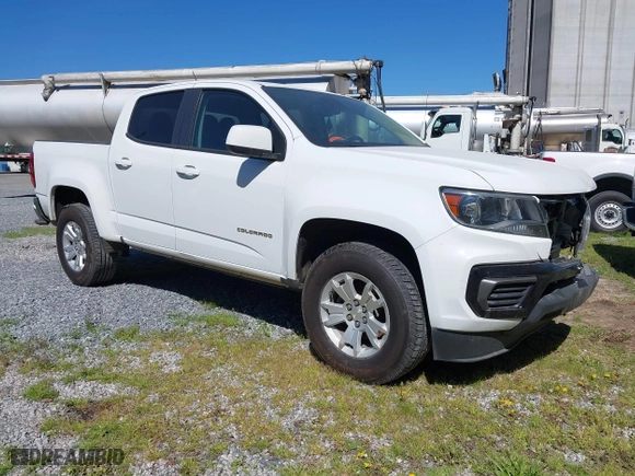 2021 Chevrolet Colorado 2WD LT with VIN 1GCGSCEN6M1163816, listed as a IAAI auction lot 41852906 with 137,009 mi miles. Bid and sale history available at carsss.com. Image 1.