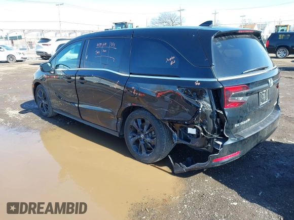 2024 Honda Odyssey Sport with VIN 5FNRL6H75RB070899, listed as a IAAI auction lot 41784731 with 3,875 mi miles and . Bid and sale history available at DreamBid. Image 3.