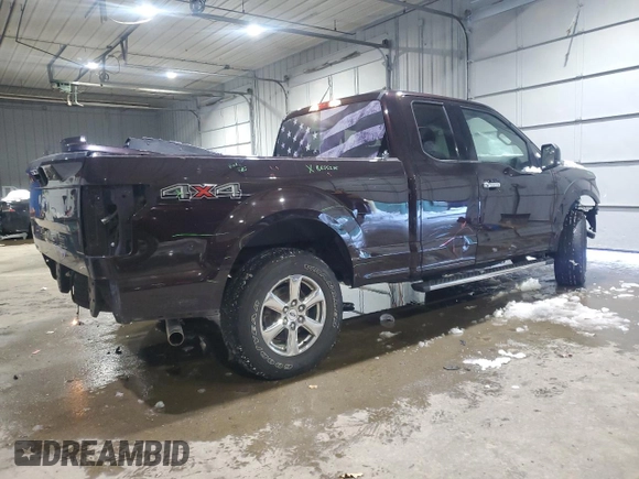 2018 Ford F-150 XL with VIN 1FTEX1EB8JFE06317, listed as a Copart auction lot 45714555 with 108,888 mi miles and Salvage Title. Bid and sale history available at DreamBid. Image 3.