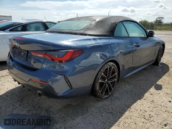 2023 BMW 4 Series 430i with VIN WBA23AT01PCL43892, listed as a Copart auction lot 74666634 with 16,544 mi miles and Non Repairable. Bid and sale history available at carsss.com. Image 3.