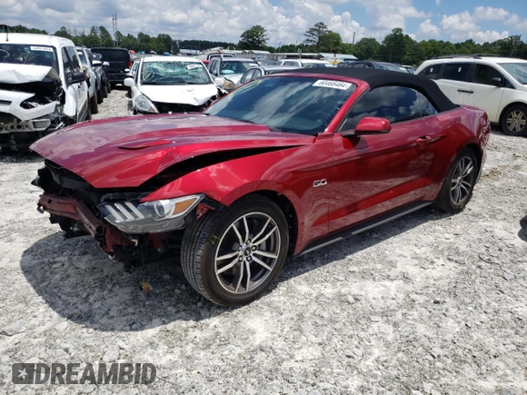 2015 Ford Mustang GT Premium with VIN 1FATP8FFXF5347744, listed as a Copart auction lot 60468494 with 64,431 mi miles and Salvage Title. Bid and sale history available at DreamBid. Image 1.