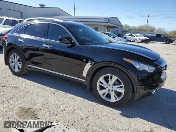 2016 Infiniti QX70 with VIN JN8CS1MU4GM670913, listed as a Copart auction lot 44271595 with 66,151 mi miles and Salvage title. Bid and sale history available at DreamBid. Image 4.