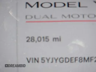 2021 Tesla Model Y Performance with VIN 5YJYGDEF8MF246658, listed as a IAAI auction lot 41679793 with 28,015 mi miles and . Bid and sale history available at DreamBid. Image 15.