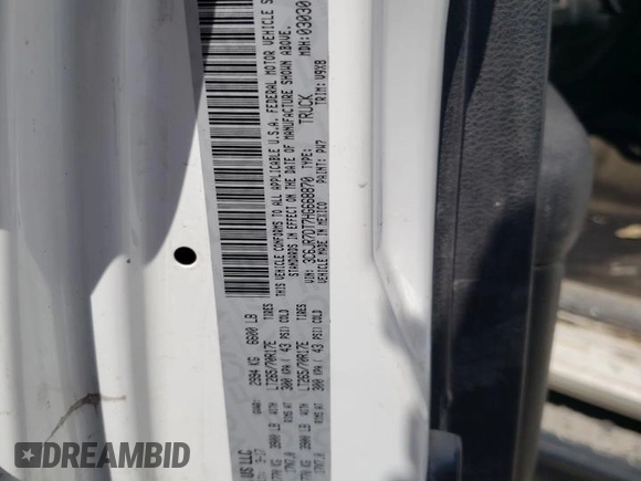 2017 Ram 1500 Tradesman with VIN 3C6JR7DT7HG668870, listed as a Copart auction lot 49481055 with 166,642 mi miles and Salvage title. Bid and sale history available at DreamBid. Image 12.