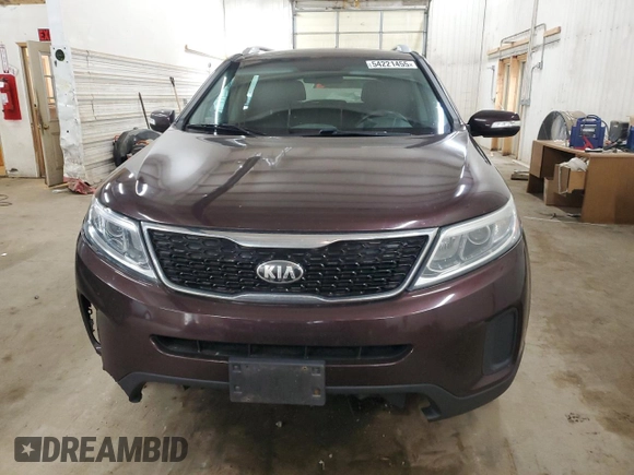 2015 Kia Sorento LX with VIN 5XYKTDA74FG633879, listed as a Copart auction lot 54221455 with 181,577 mi miles and Clean Title. Bid and sale history available at carsss.com. Image 5.