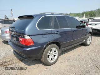 2005 BMW X5 4.4i z VIN 5UXFB53515LV10239, wystawiony jako Copart lot #59972605 z przebiegiem 138 369 mil mil oraz Czysty tytuł • Clean title. Historia ofert i sprzedaży dostępna na DreamBid. Obrazek 3.