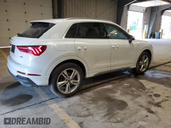 2024 Audi Q3 S line Premium Plus with VIN WA1EEDF37R1055403, listed as a Copart auction lot 60666185 with 6,982 mi miles and Salvage title. Bid and sale history available at DreamBid. Image 3.