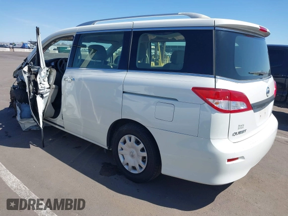 2014 Nissan Quest S with VIN JN8AE2KP6E9106763, listed as a IAAI auction lot 41844397 with 71,342 mi miles and . Bid and sale history available at DreamBid. Image 3.