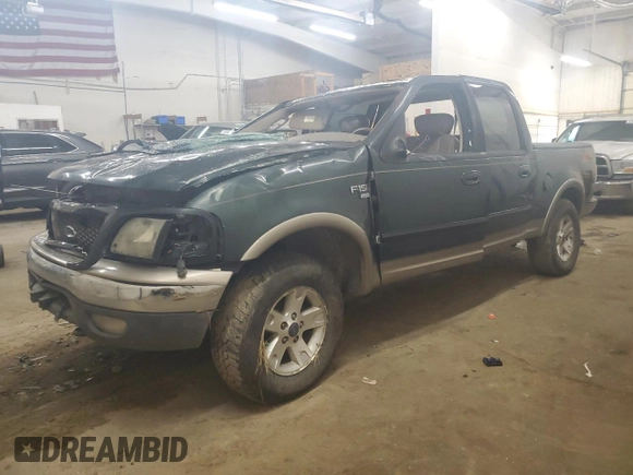 2002 Ford F-150 XLT with VIN 1FTRW08L22KC13446, listed as a Copart auction lot 51702495 with 0 mi miles and Salvage Title. Bid and sale history available at carsss.com. Image 1.