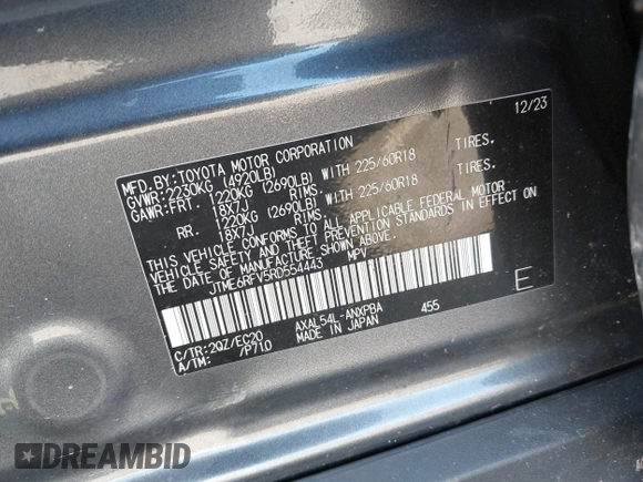 2024 Toyota RAV4 Hybrid XSE z VIN JTME6RFV5RD554443, wystawiony jako IAAI lot #42531459 z przebiegiem Nie podano mil oraz . Historia ofert i sprzedaży dostępna na DreamBid. Obrazek 9.