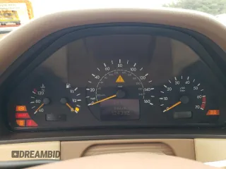 2001 Mercedes-Benz E-Class with VIN WDBJF65J01B389296, listed as a Copart auction lot 71933404 with 124,392 mi miles and Salvage Title. Bid and sale history available at carsss.com. Image 9.