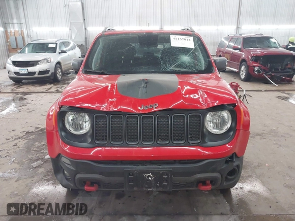 2019 Jeep Renegade Trailhawk with VIN ZACNJBC16KPK31076, listed as a IAAI auction lot 41137012 with 92,740 mi miles and . Bid and sale history available at DreamBid. Image 12.