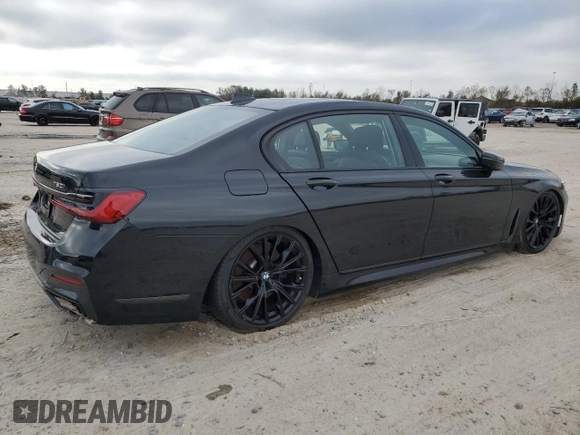 2022 BMW 7 Series 750i xDrive with VIN WBA7U2C08NCJ21887, listed as a Copart auction lot 86499504 with Not provided miles and Non repairable. Bid and sale history available at DreamBid. Image 3.