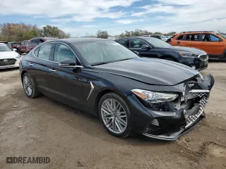 2021 Genesis G70 2.0T with VIN KMTG64LA9MU076535, listed as a Copart auction lot 42027754 with 20,446 mi miles. Bid and sale history available at carsss.com. Image 4.