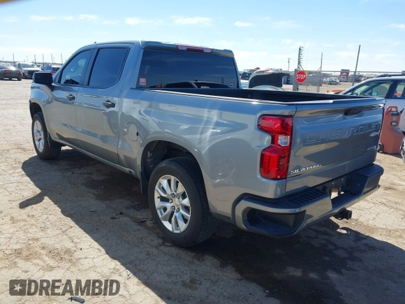 2024 Chevrolet Silverado 1500 Custom with VIN 1GCPABEK0RZ142259, listed as a IAAI auction lot 41725468 with 47,292 mi miles and . Bid and sale history available at DreamBid. Image 3.