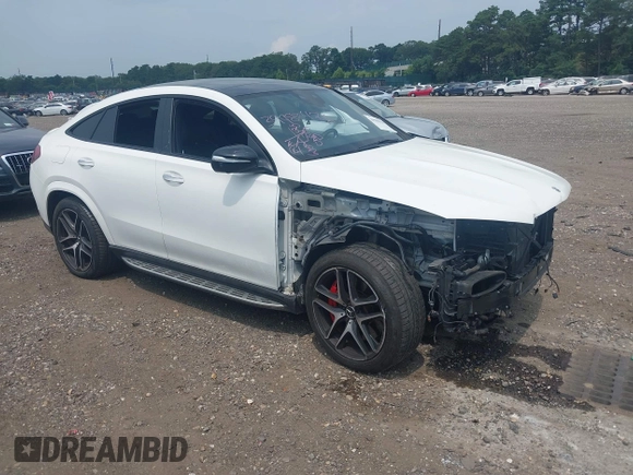 2021 Mercedes-Benz GLE 53 AMG with VIN 4JGFD6BB0MA396393, listed as a IAAI auction lot 39988476 with 53,481 mi miles and . Bid and sale history available at DreamBid. Image 1.