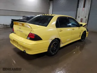 2002 Mitsubishi Lancer OZ-Rally with VIN JA3AJ86E32U051909, listed as a Copart auction lot 80555514 with 237,923 mi miles and Salvage Title. Bid and sale history available at carsss.com. Image 3.