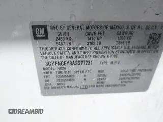 2010 Cadillac SRX Premium Collection с VIN 3GYFNCEY8AS577231, выставлен на аукционе IAAI как лот 42004015 с пробегом 134 900 миль миль и . История ставок и продаж доступна на DreamBid. Изображение 9.