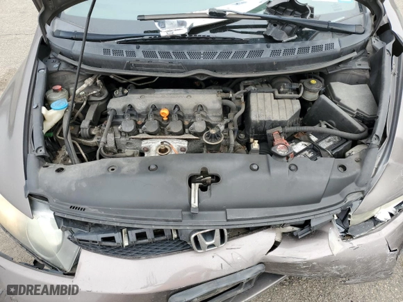2010 Honda Civic Sdn LX with VIN 2HGFA1F58AH576367, listed as a Copart auction lot 49587235 with 0 mi miles and Salvage Title. Bid and sale history available at carsss.com. Image 11.