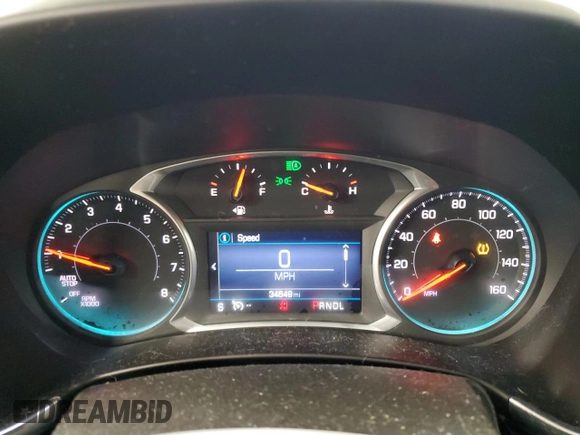 2021 Chevrolet Equinox LT with VIN 3GNAXUEV9MS178622, listed as a Copart auction lot 45411185 with 34,649 mi miles and Salvage Title. Bid and sale history available at DreamBid. Image 9.