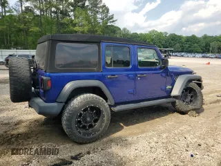 2018 Jeep Wrangler Unlimited Sport S with VIN 1C4HJXDG9JW290429, listed as a Copart auction lot 57270815 with 85,594 mi miles and Salvage title. Bid and sale history available at DreamBid. Image 3.