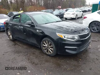 2018 Kia Optima LX with VIN 5XXGT4L38JG271181, listed as a IAAI auction lot 41911480 with 59,010 mi miles and . Bid and sale history available at carsss.com. Image 1.