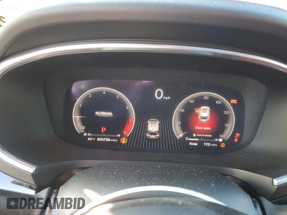 2022 Acura MDX w/A-Spec Package with VIN 5J8YE1H0XNL046182, listed as a Copart auction lot 52185995 with 34,758 mi miles and Salvage title. Bid and sale history available at DreamBid. Image 9.
