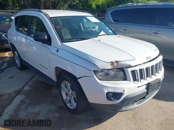 2016 Jeep Compass Sport with VIN 1C4NJCBA7GD705620, listed as a IAAI auction lot 42252671 with 105,903 mi miles and . Bid and sale history available at DreamBid. Image 1.