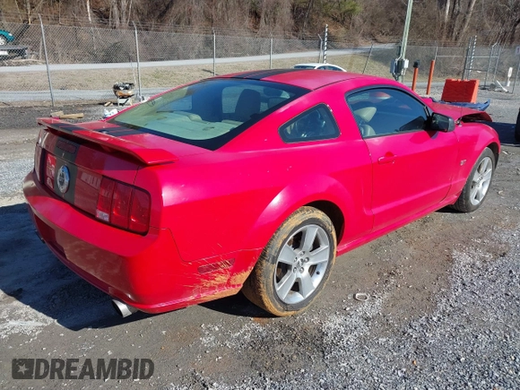 2007 Ford Mustang GT Deluxe with VIN 1ZVFT82H175367454, listed as a IAAI auction lot 41585612 with 210,182 mi miles. Bid and sale history available at carsss.com. Image 4.