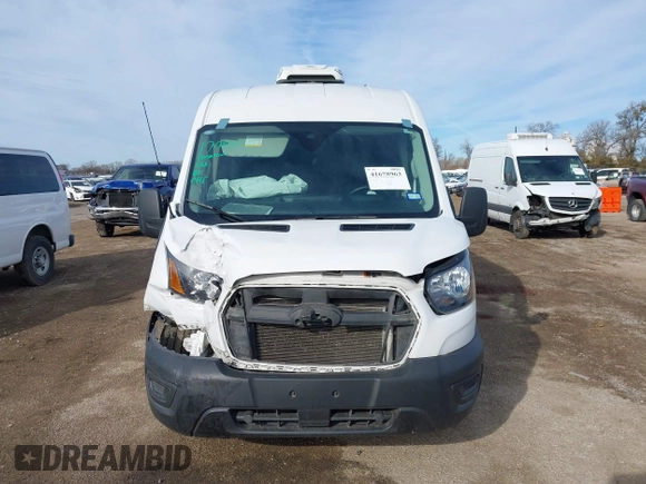 2023 Ford Transit Cargo with VIN 1FTBR1C86PKB71744, listed as a IAAI auction lot 41678963 with 47,373 mi miles. Bid and sale history available at carsss.com. Image 12.