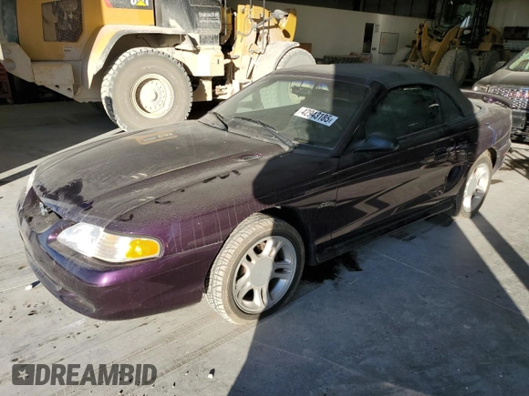 1996 Ford Mustang GT with VIN 1FALP45X9TF226146, listed as a Copart auction lot 42943185 with 60,357 mi miles and Salvage Title. Bid and sale history available at carsss.com. Image 1.