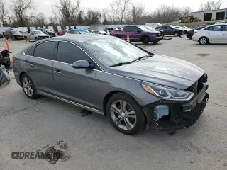 2018 Hyundai Sonata SEL with VIN 5NPE34AF8JH727138, listed as a Copart auction lot 48195065 with 136,278 mi miles and Salvage Title. Bid and sale history available at DreamBid. Image 4.
