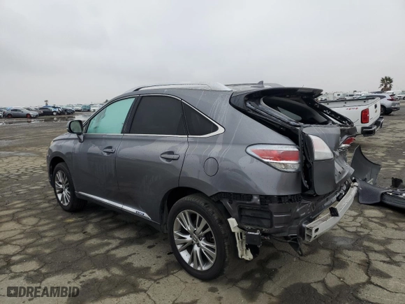 2013 Lexus RX 450h with VIN JTJBC1BA2D2058453, listed as a Copart auction lot 85990504 with 157,105 mi miles and Salvage Title. Bid and sale history available at carsss.com. Image 2.