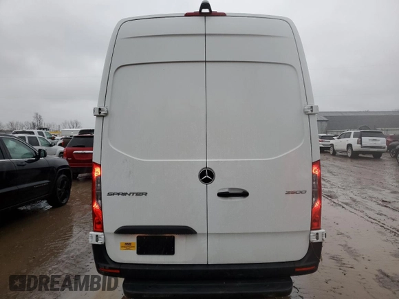 2023 Mercedes-Benz Sprinter Cargo with VIN W1Y4NCHY8PT121099, listed as a Copart auction lot 80552444 with 50,805 mi miles and Non Repairable. Bid and sale history available at carsss.com. Image 6.