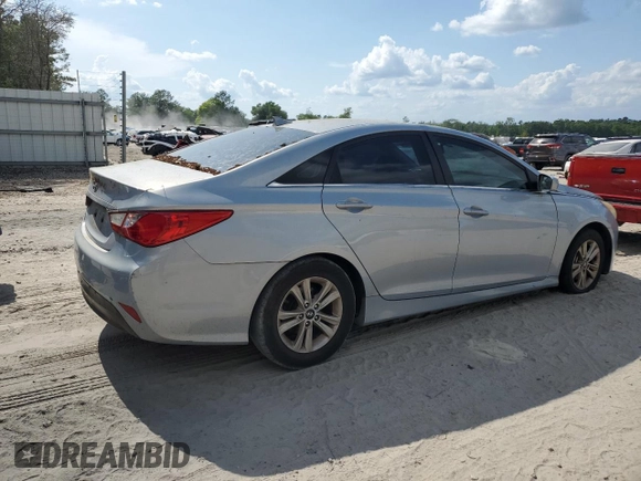 2014 Hyundai Sonata GLS with VIN 5NPEB4ACXEH834108, listed as a Copart auction lot 55302165 with 216,792 mi miles and Clean Title. Bid and sale history available at carsss.com. Image 3.