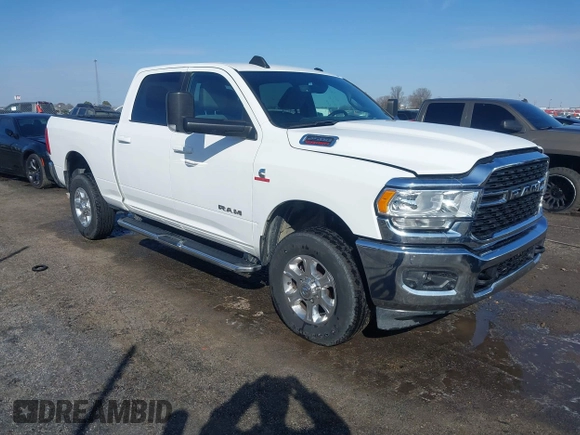 2022 Ram 2500 Big Horn with VIN 3C6UR5DLXNG146277, listed as a IAAI auction lot 41521361 with 72,960 mi miles. Bid and sale history available at carsss.com. Image 1.