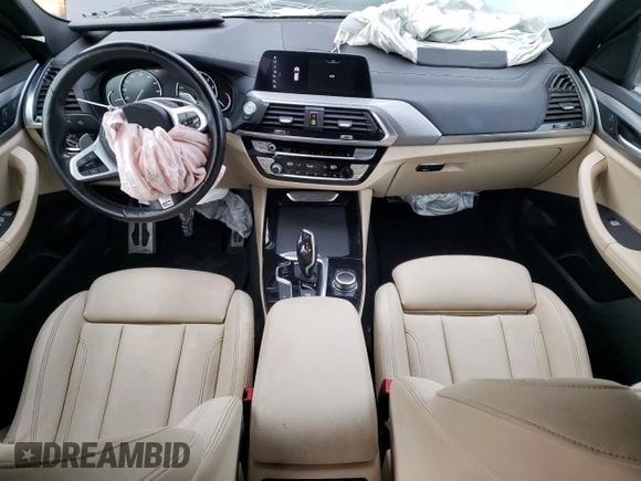 2021 BMW X3 sDrive30i with VIN 5UXTY3C07M9E82696, listed as a Copart auction lot 86355834 with 46,477 mi miles and Salvage Title. Bid and sale history available at carsss.com. Image 8.