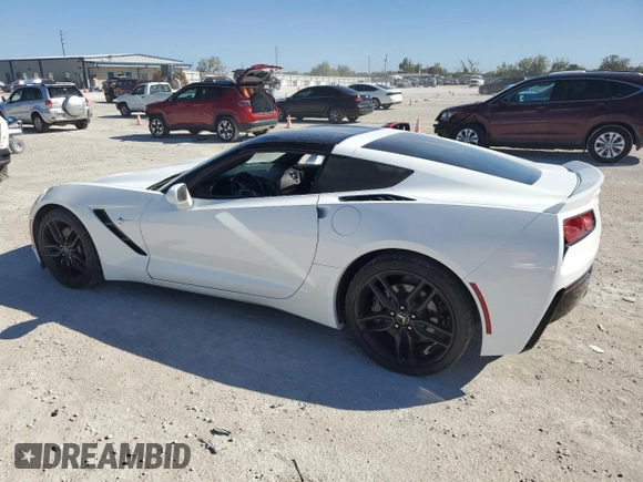 2014 Chevrolet Corvette Z51 3LT with VIN 1G1YM2D73E5105712, listed as a Copart auction lot 48076955 with 19,347 mi miles and Salvage title. Bid and sale history available at DreamBid. Image 2.
