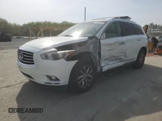 2013 Infiniti JX35 with VIN 5N1AL0MM5DC340267, listed as a Copart auction lot 54510315 with 93,829 mi miles and Salvage Title. Bid and sale history available at DreamBid. Image 1.
