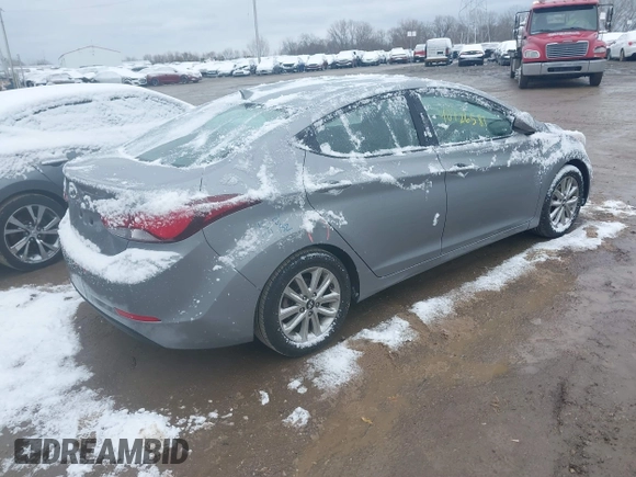 2014 Hyundai Elantra SE z VIN KMHDH4AE9EU114165, wystawiony jako IAAI lot #40926581 z przebiegiem 113 455 mil mil oraz . Historia ofert i sprzedaży dostępna na DreamBid. Obrazek 4.