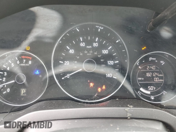 2016 Honda HR-V LX with VIN 3CZRU6H3XGM702857, listed as a Copart auction lot 49656145 with 182,124 mi miles and Salvage Title. Bid and sale history available at carsss.com. Image 9.
