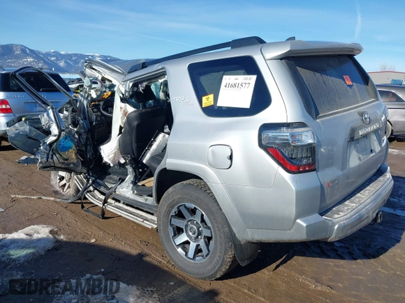 2023 Toyota 4Runner TRD Off Road Premium with VIN JTERU5JR6P6135587, listed as a IAAI auction lot 41681577 with Not provided miles and . Bid and sale history available at DreamBid. Image 3.