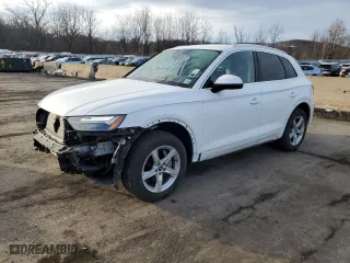 2021 Audi Q5 Premium with VIN WA1AAAFY6M2111385, listed as a Copart auction lot 46166625 with 14,589 mi miles and Salvage Title. Bid and sale history available at carsss.com. Image 1.