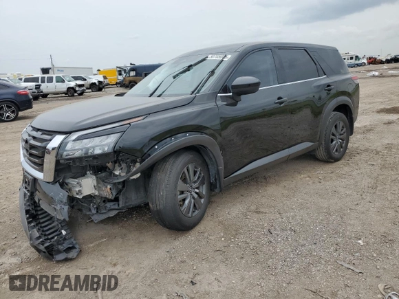 2023 Nissan Pathfinder S with VIN 5N1DR3AA0PC241027, listed as a Copart auction lot 50705045 with 44,829 mi miles and Salvage title. Bid and sale history available at DreamBid. Image 1.
