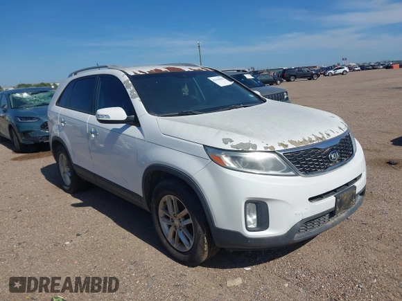 2015 Kia Sorento LX with VIN 5XYKT4A6XFG654663, listed as a IAAI auction lot 42196806 with 129,296 mi miles and . Bid and sale history available at DreamBid. Image 1.