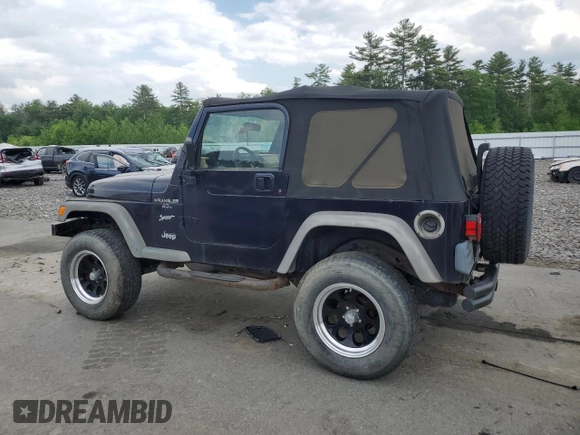 1997 Jeep Wrangler Sport with VIN 1J4FY19S2VP452229, listed as a Copart auction lot 60422775 with 164,346 mi miles and Clean title. Bid and sale history available at DreamBid. Image 2.